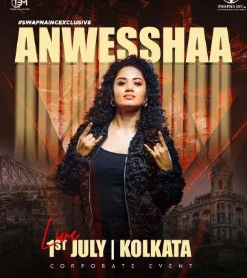 Anwesshaa electrifies Kolkata with vibrant live energy, setting the stage for magic Today!
