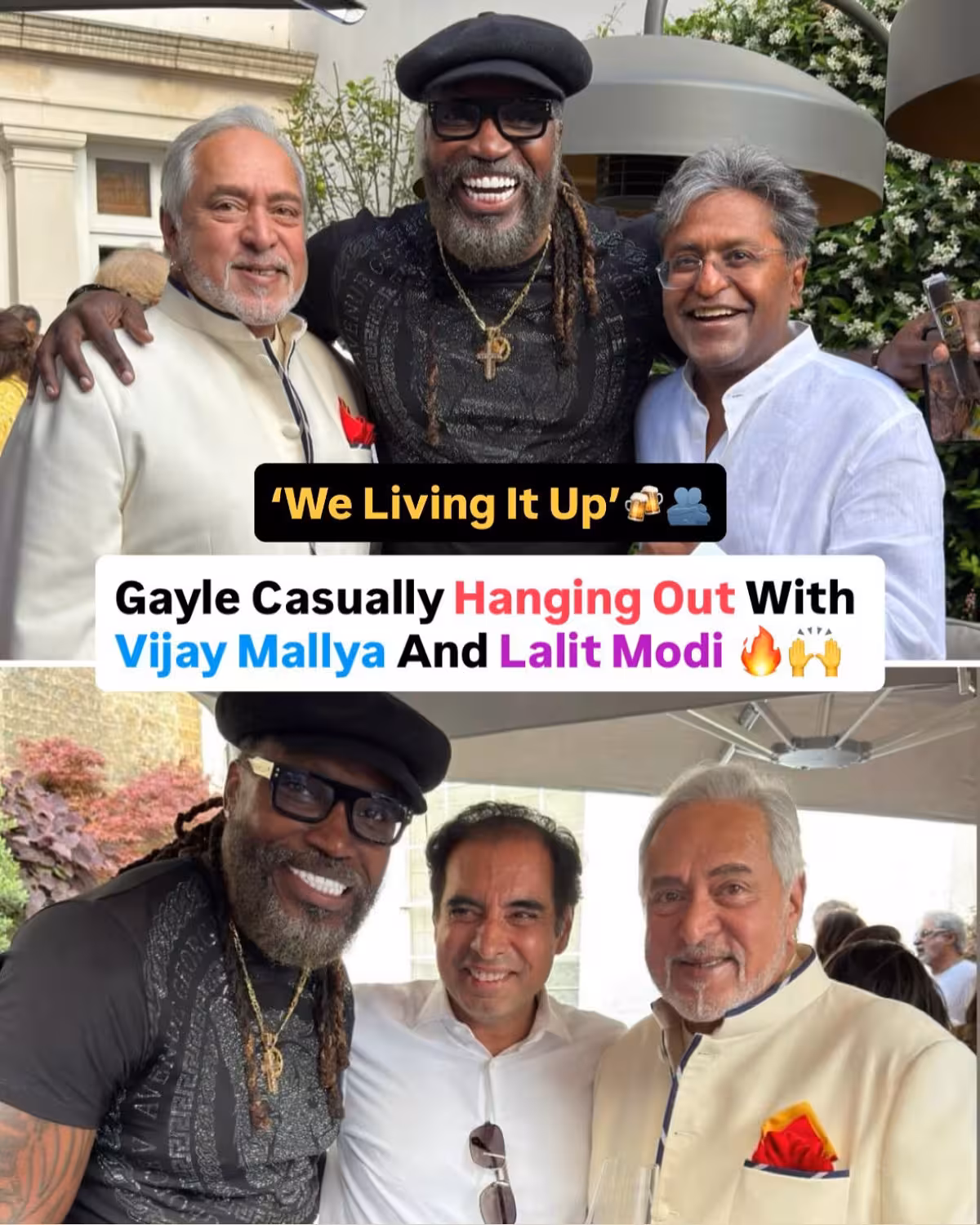 Chris Gayle Meets Mallya And Modi Gayle meets Mallya, Modi in London; unexpected talks set off international buzz and charm