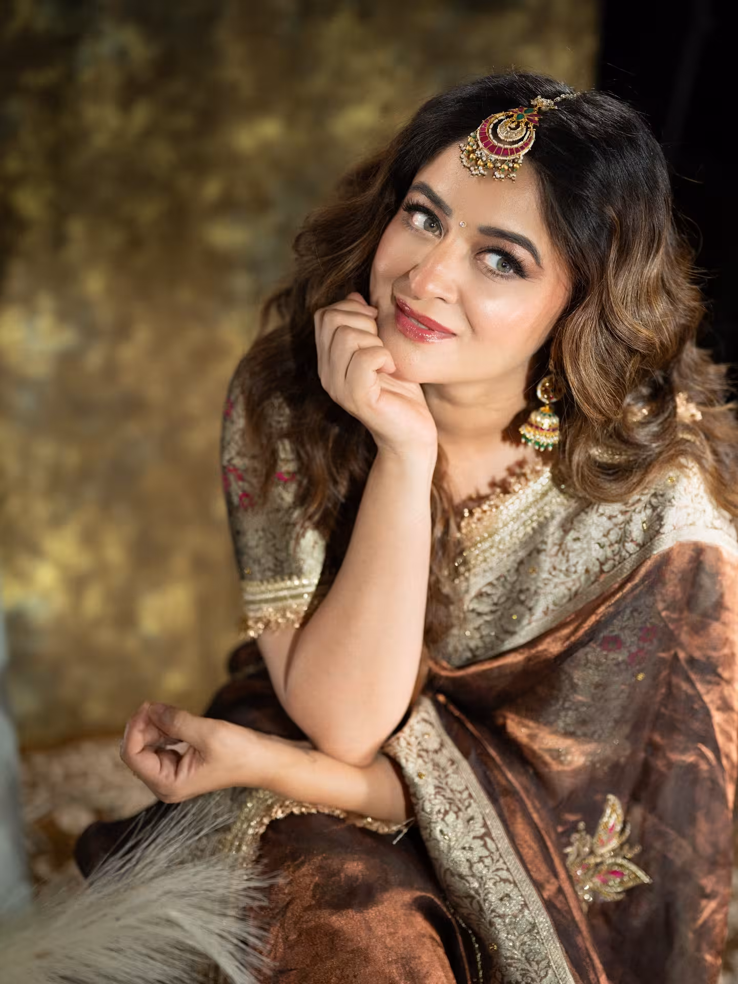 Celebrity Mahhi Vij shines in a vibrant saree styled by top experts and creative artists.