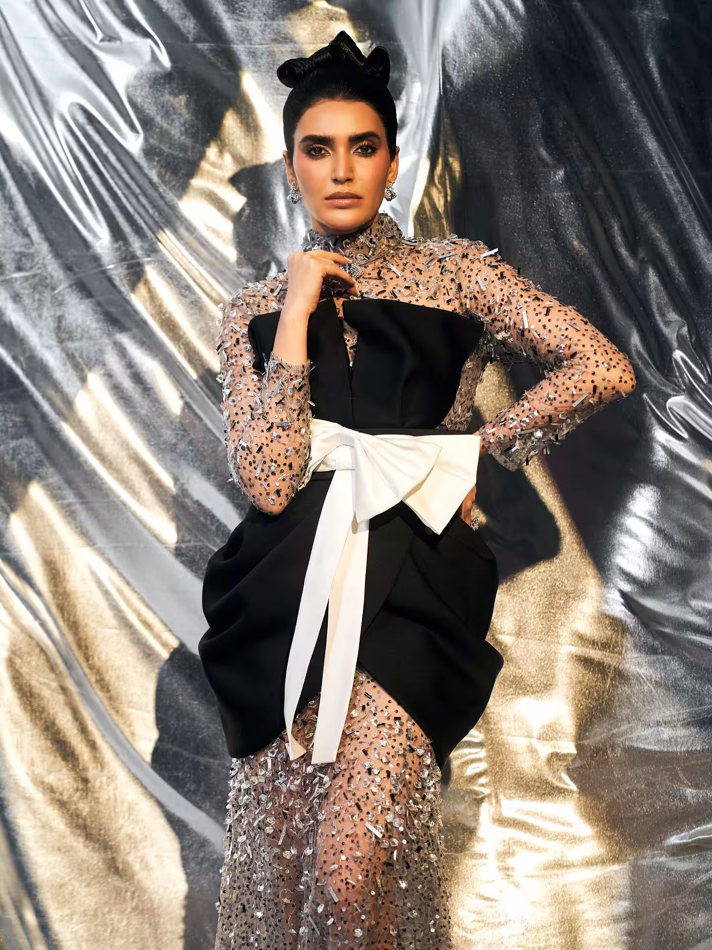 Karishma Tanna captivates fans with edgy style and a trending song vibe on Instagram now!!