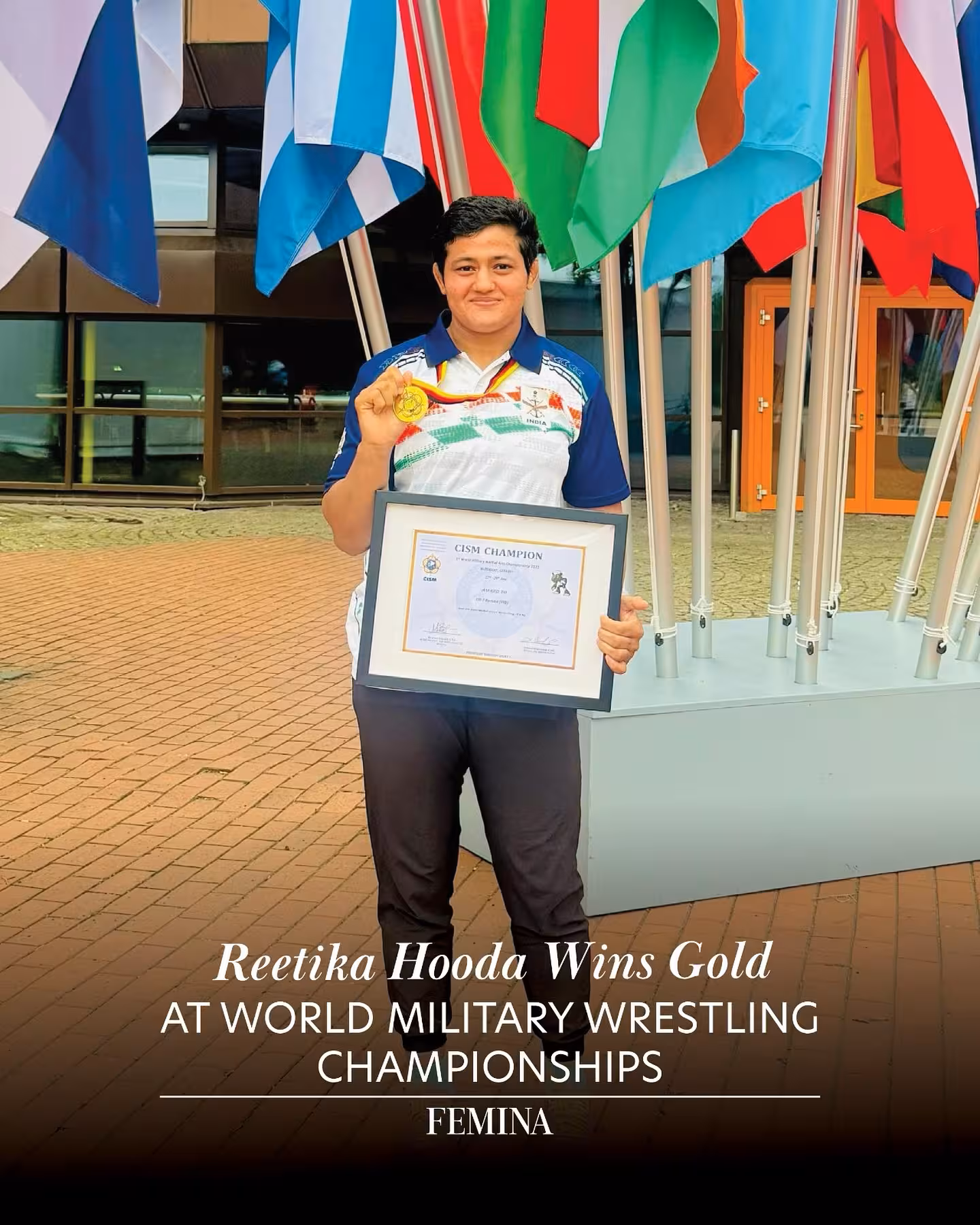 Reetika Hooda shines in Germany as she wins gold at a prestigious military wrestling event