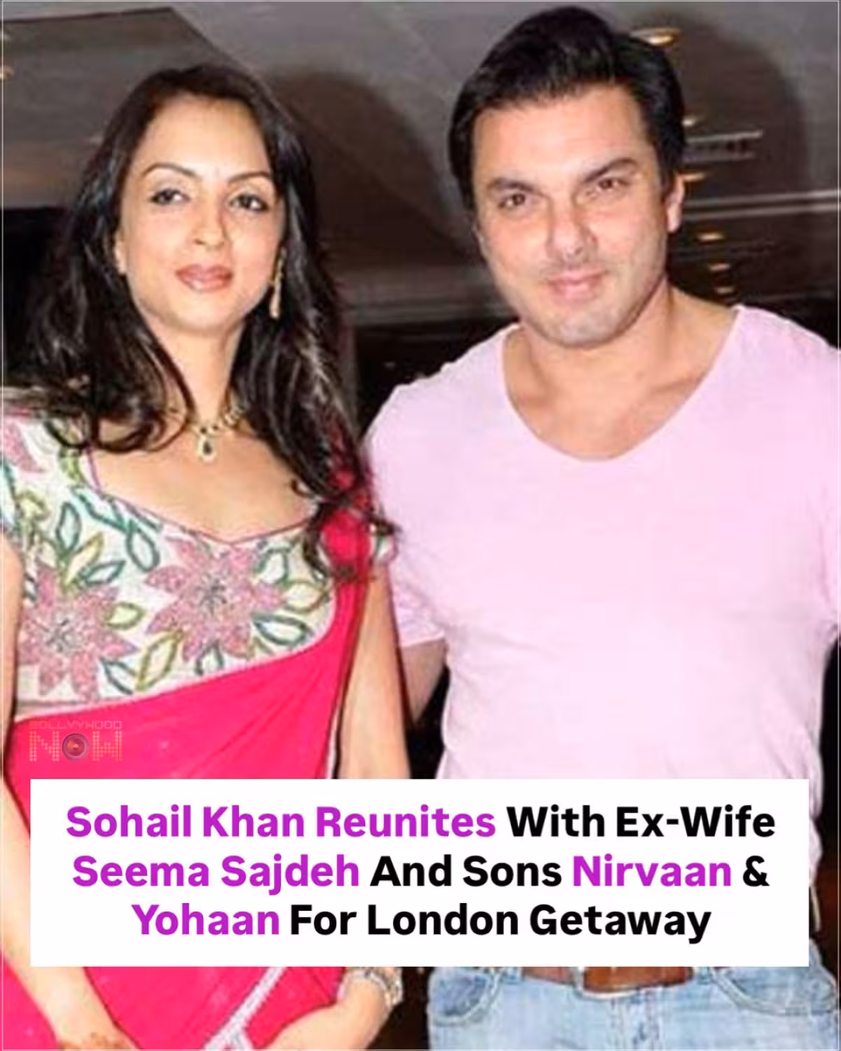 Sohail Khan in London with ex-Seema and sons together enjoying London views and ice cream!