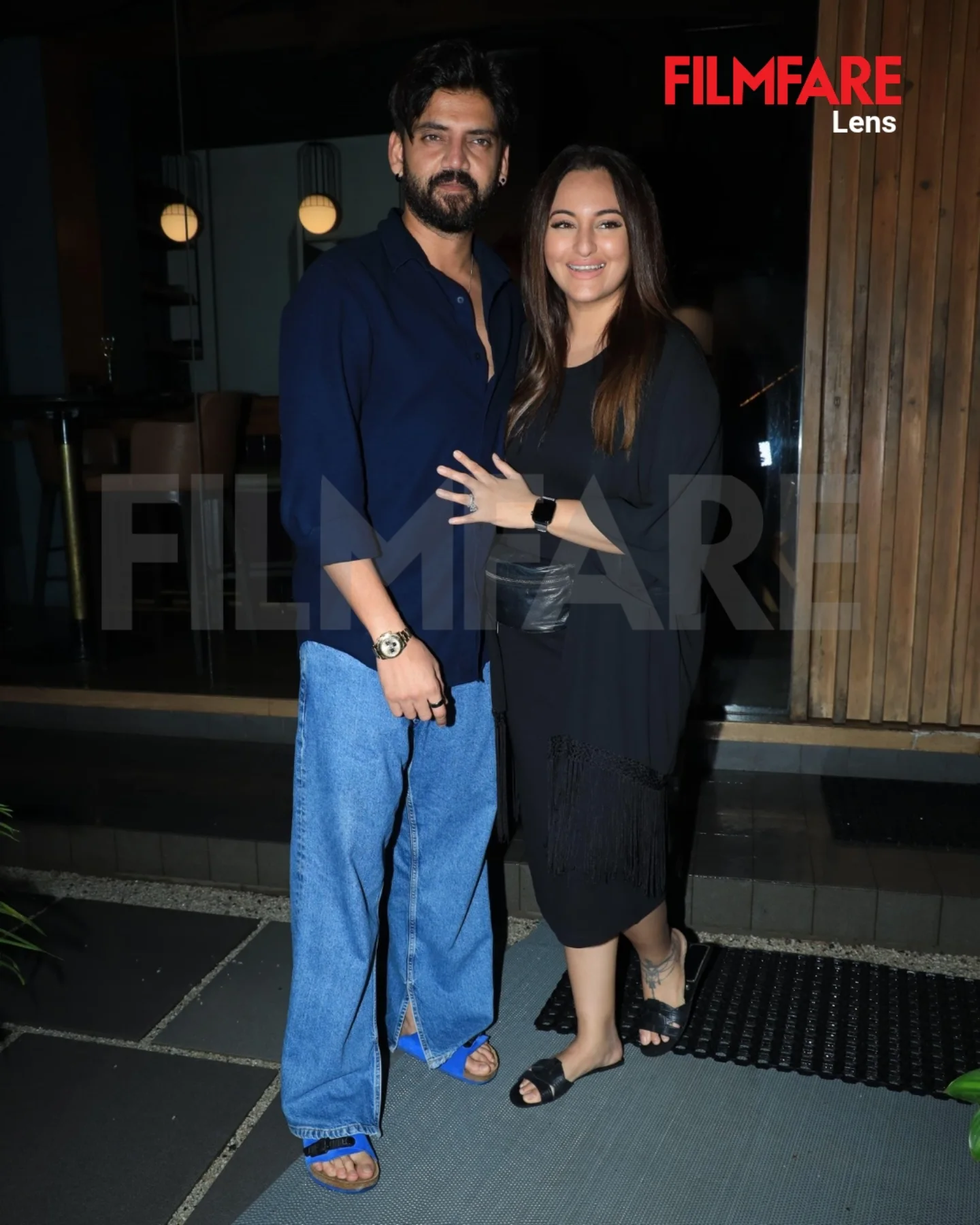Sonakshi Sinha And Zaheer Iqbal City Stroll Captured Bollywood icons shine in a spontaneous city outing, captivating fans with effortless charm